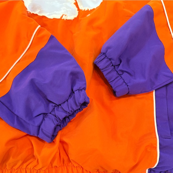 Clemson Tigers Pullover 58 Sports Windbreaker Men’s XL Orange Purple Paw Logo - Picture 10 of 13